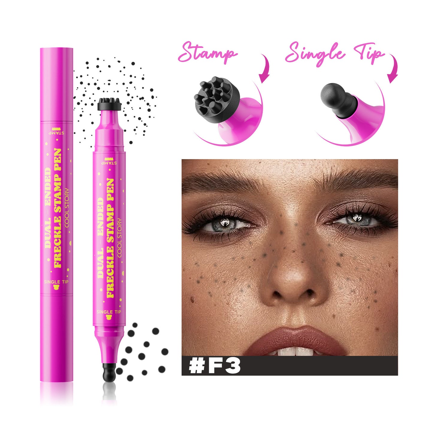 Helloadorn® Dual-Ended Freckle Stamp Pen-Waterproof Long-Lasting Freckle Marker