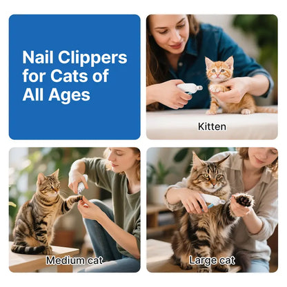 🐱Helloadorn® Cat Nail Clipper with 4 Adjustable Sizes & Built-in Hidden Nail File
